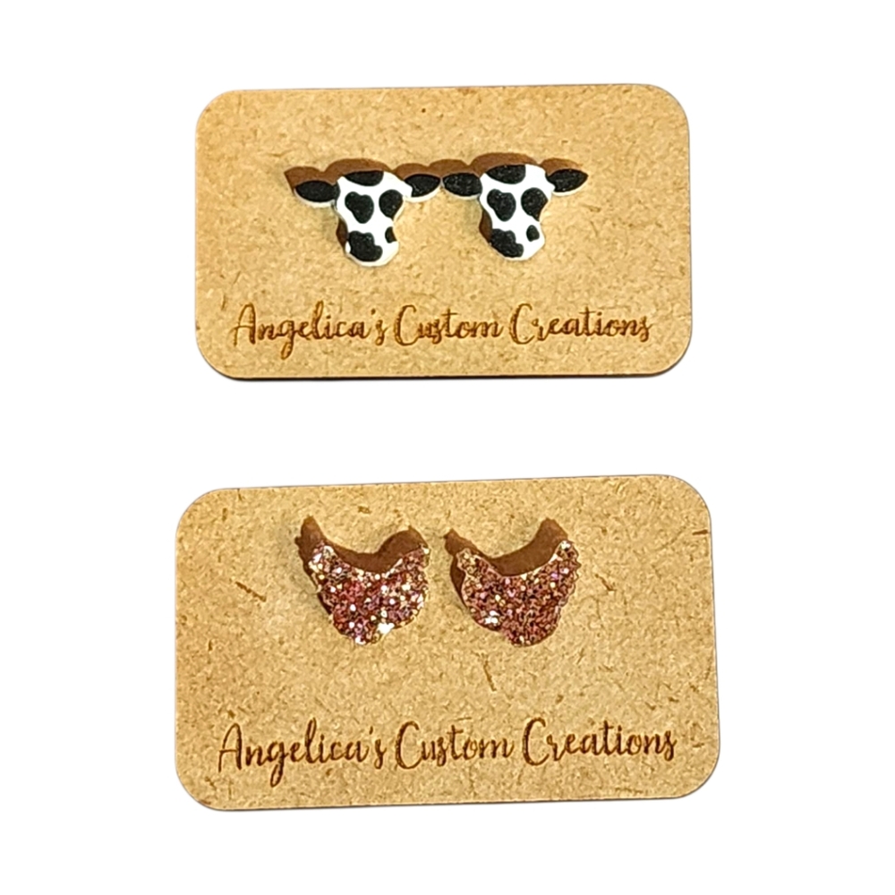 Barnyard Babe Acrylic Stud Earring Set